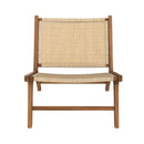 Fauteuil Kilka en teck et tressage vannerie