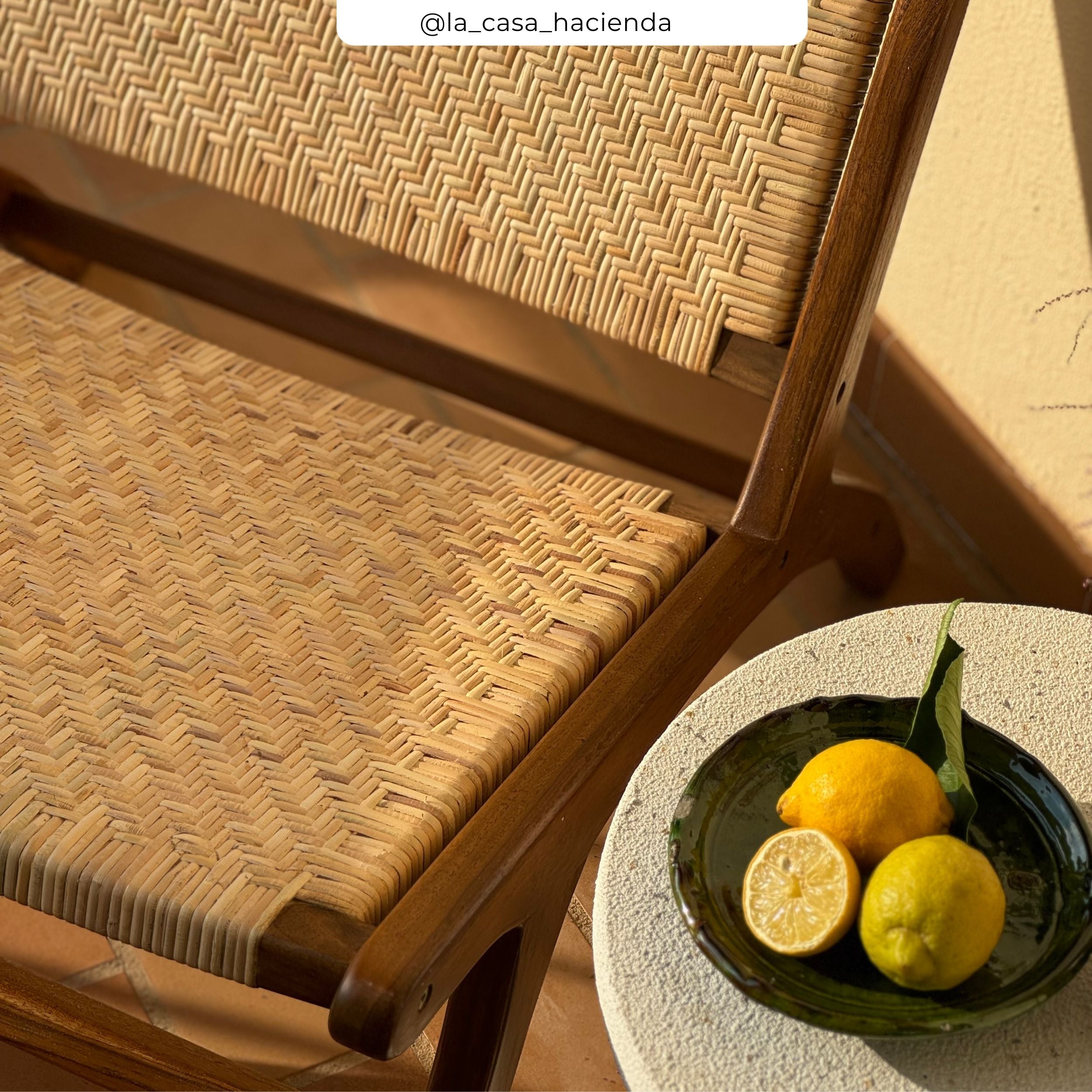 Kilka - Fauteuil En Bois De Teck Et Tressage Chevron En Rotin