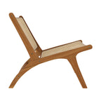 Kilka - Fauteuil En Teck Et Tressage Cannage En Rotin