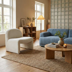 Malo - Fauteuil Lounge - Tissu - Beige Chiné