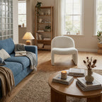 Malo - Fauteuil Lounge - Tissu - Beige Chiné