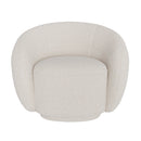 Fauteuil Naya en tissu bouclé blanc