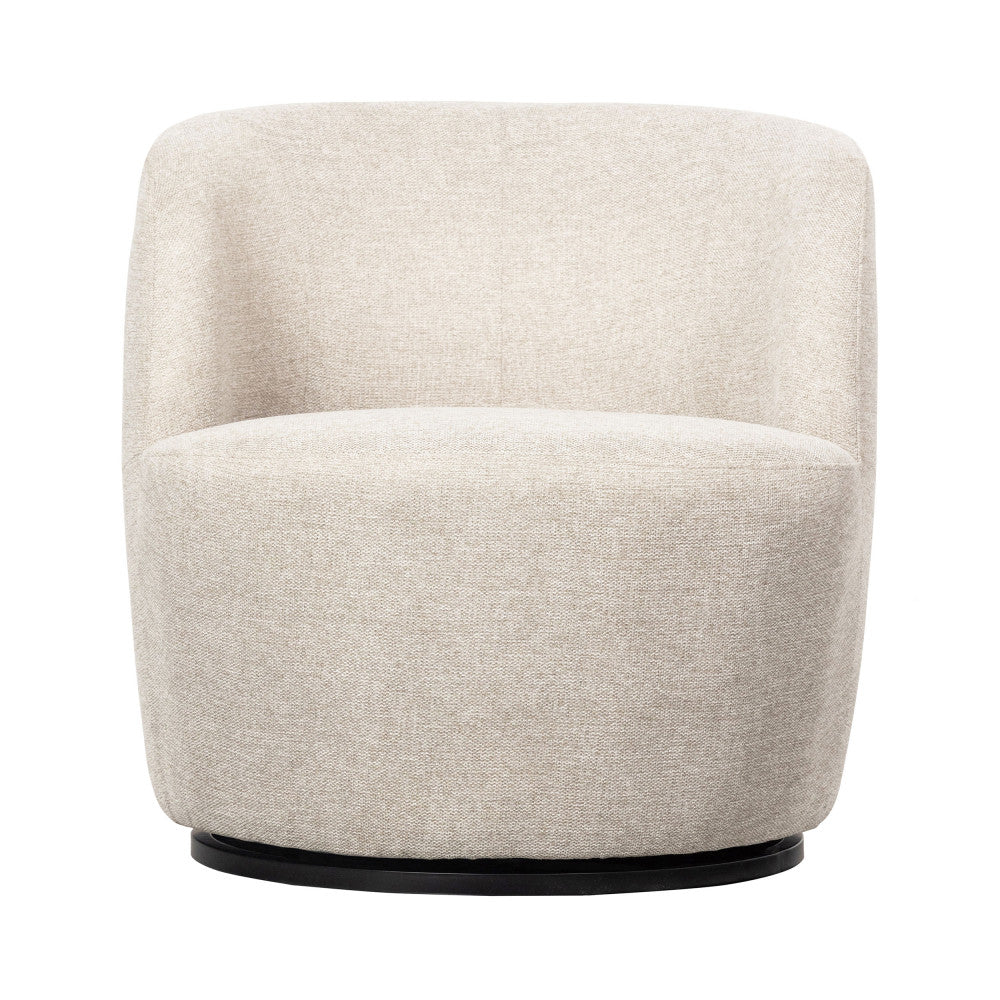 Serra - Sillón giratorio de diseño - Tela - Crudo
