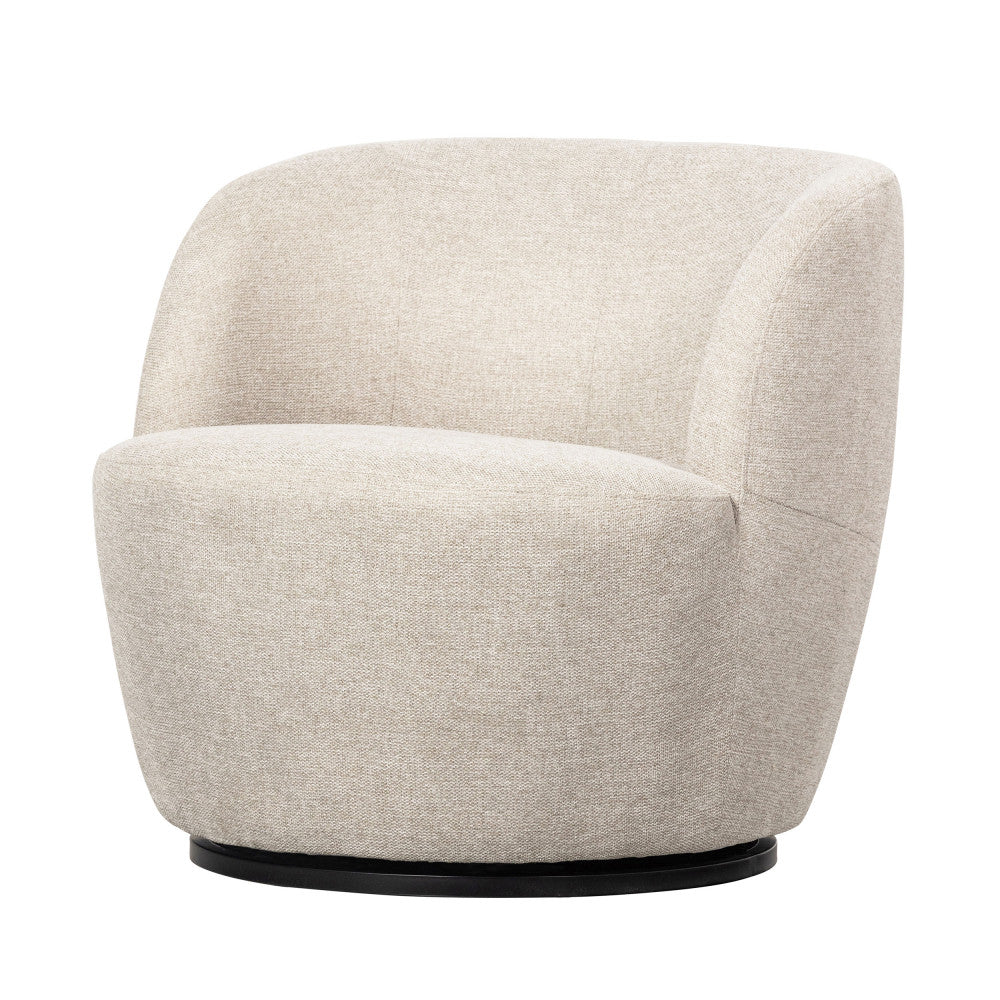 Serra - Sillón giratorio de diseño - Tela - Crudo