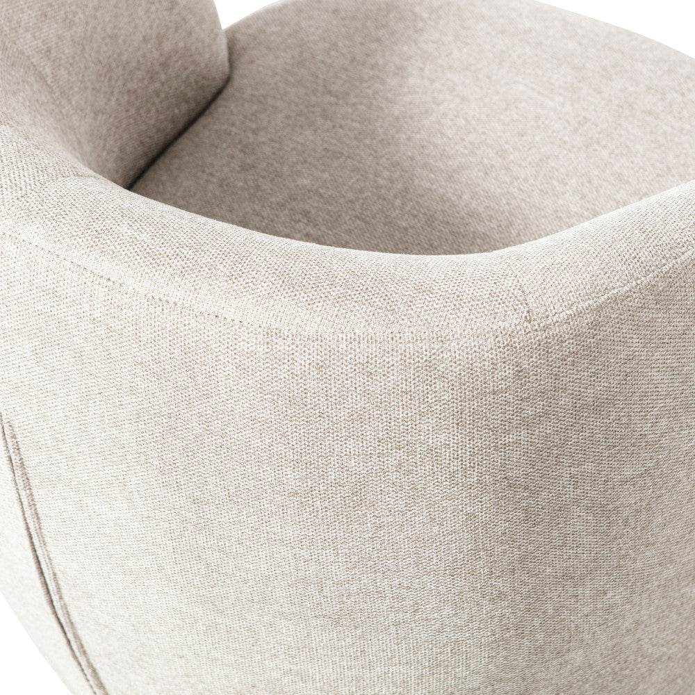 Serra - Sillón giratorio de diseño - Tela - Crudo