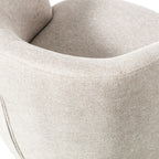 Serra - Sillón giratorio de diseño - Tela - Crudo
