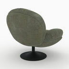 Ricci - Swivel Armchair In Khaki Green Velvet Effect Fabric