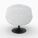 Fauteuil Ricci pivotant en tissu bouclé gris chiné