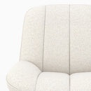 Fauteuil Elvis pivotant en tissu bouclé blanc cassé