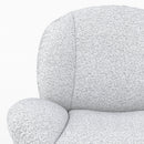 Fauteuil Ricci pivotant en tissu bouclé gris chiné