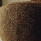 Groovy - Swivel Armchair - Ribbed Chenille Fabric - Mottled Brown