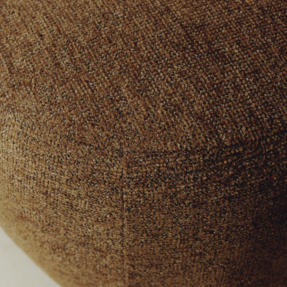 Groovy - Swivel Armchair - Ribbed Chenille Fabric - Mottled Brown