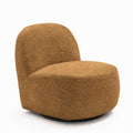 Groovy - Swivel Armchair - Ribbed Chenille Fabric - Mustard Yellow