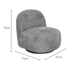 Groovy - Swivel Armchair - Ribbed Chenille Fabric - Mustard Yellow