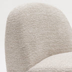 Groovy - Sillón giratorio - Tela chenilla acanalada - Crudo