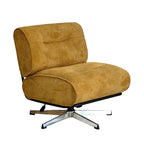 Simon - Sillón giratorio - Tela chenilla con base de estrella - Bronce