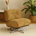 Simon - Sillón giratorio - Tela chenilla con base de estrella - Bronce