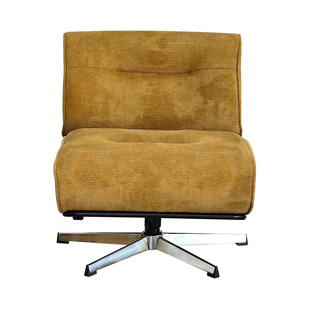 Simon - Sillón giratorio - Tela chenilla con base de estrella - Bronce