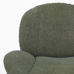 Ricci - Swivel Armchair In Khaki Green Velvet Effect Fabric
