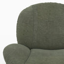 Fauteuil Ricci pivotant en tissu effet velours vert kaki
