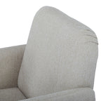 Brooks - Sillón retro - Tela, patas de madera clara - Beige
