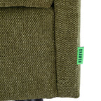 Brooks - Sillón retro - Tela, patas de madera oscura - Verde