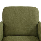 Brooks - Sillón retro - Tela, patas de madera oscura - Verde