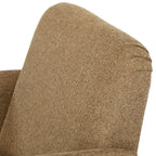 Brooks - Retro Armchair - Fabric, Dark Wood Legs - Bronze