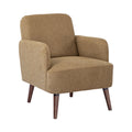 Brooks - Retro Armchair - Fabric, Dark Wood Legs - Bronze