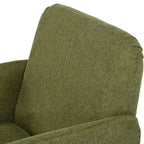 Brooks - Sillón retro - Tela, patas de madera oscura - Verde