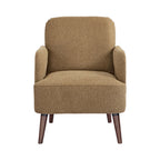 Brooks - Retro Armchair - Fabric, Dark Wood Legs - Bronze