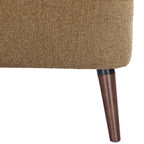 Brooks - Retro Armchair - Fabric, Dark Wood Legs - Bronze
