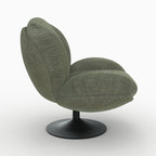 Ricci - Swivel Armchair In Khaki Green Velvet Effect Fabric