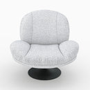 Fauteuil Ricci pivotant en tissu bouclé gris chiné