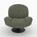 Ricci - Swivel Armchair In Khaki Green Velvet Effect Fabric
