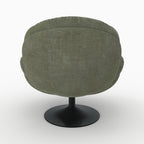Ricci - Swivel Armchair In Khaki Green Velvet Effect Fabric