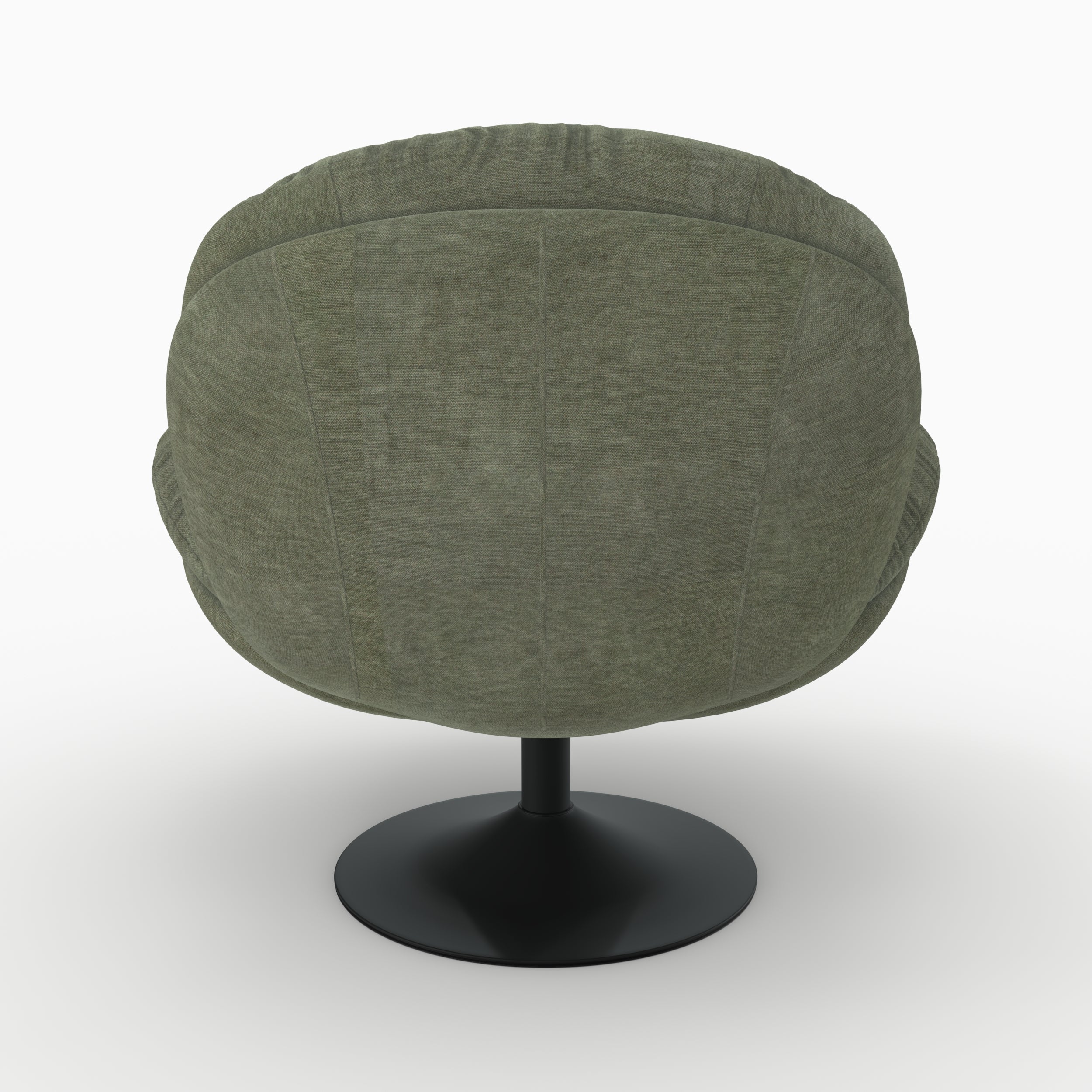 Ricci - Swivel Armchair In Khaki Green Velvet Effect Fabric