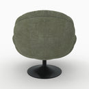 Fauteuil Ricci pivotant en tissu effet velours vert kaki
