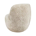 Mo - Round Armchair - Leopard-Print Fabric - Beige