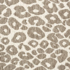 Mo - Round Armchair - Leopard-Print Fabric - Beige