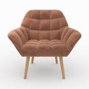 Fauteuil Simba en tissu rouge ancien