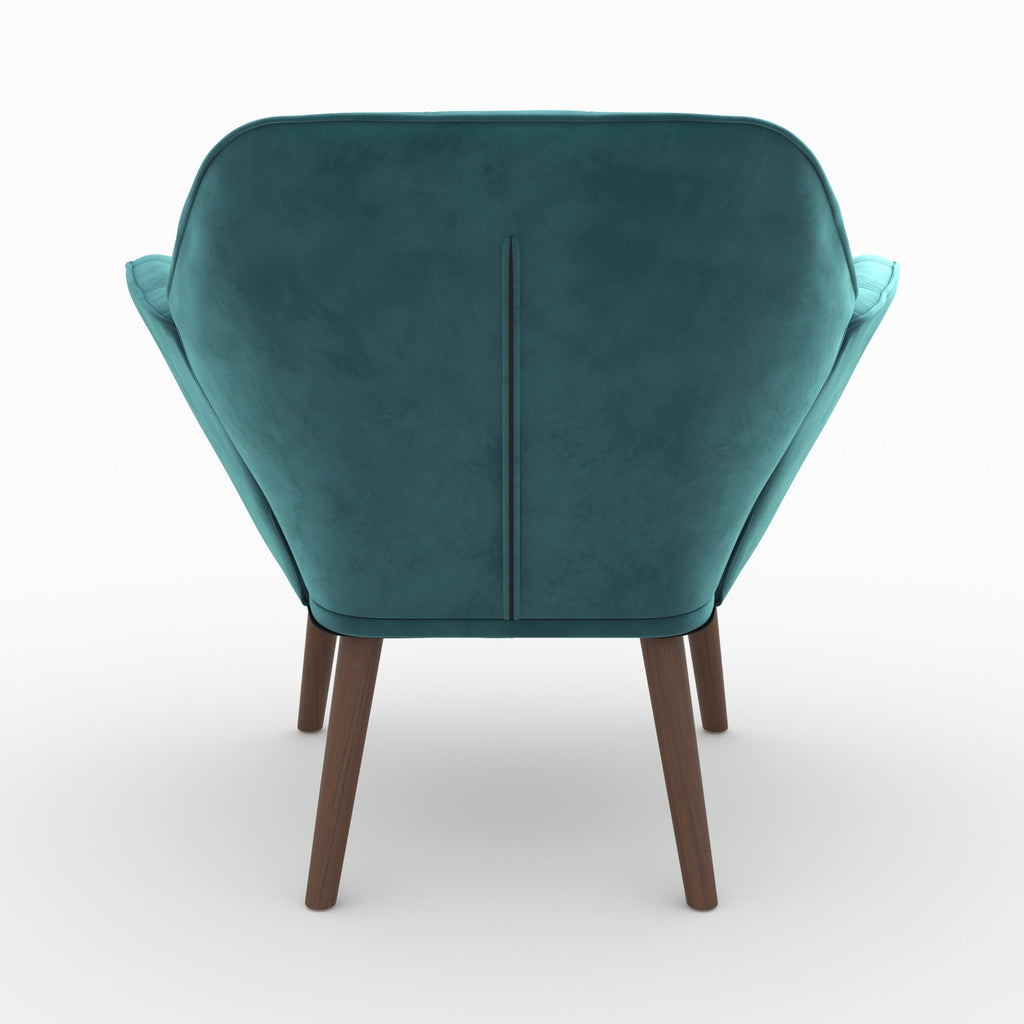 Simba - Duck Blue Velvet Armchair