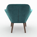 Fauteuil Simba en velours bleu canard