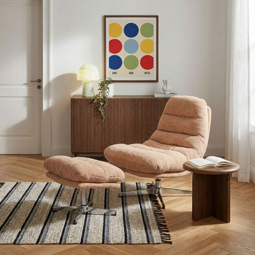 Themis - Fauteuil Rotatif 1 Place - Tissu Terracotta