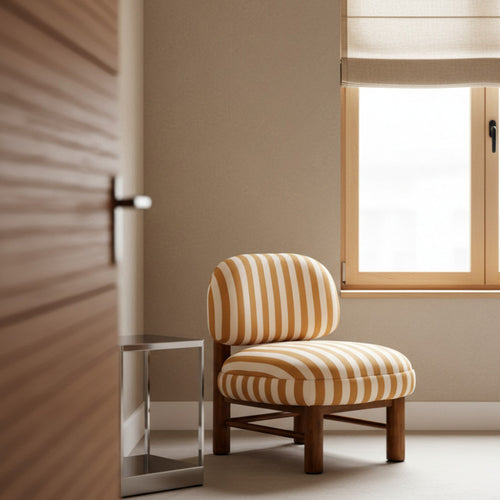 Nubo - Fauteuil - Tissu & Bois - Jaune