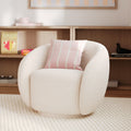 Naya - White Bouclé Fabric Armchair