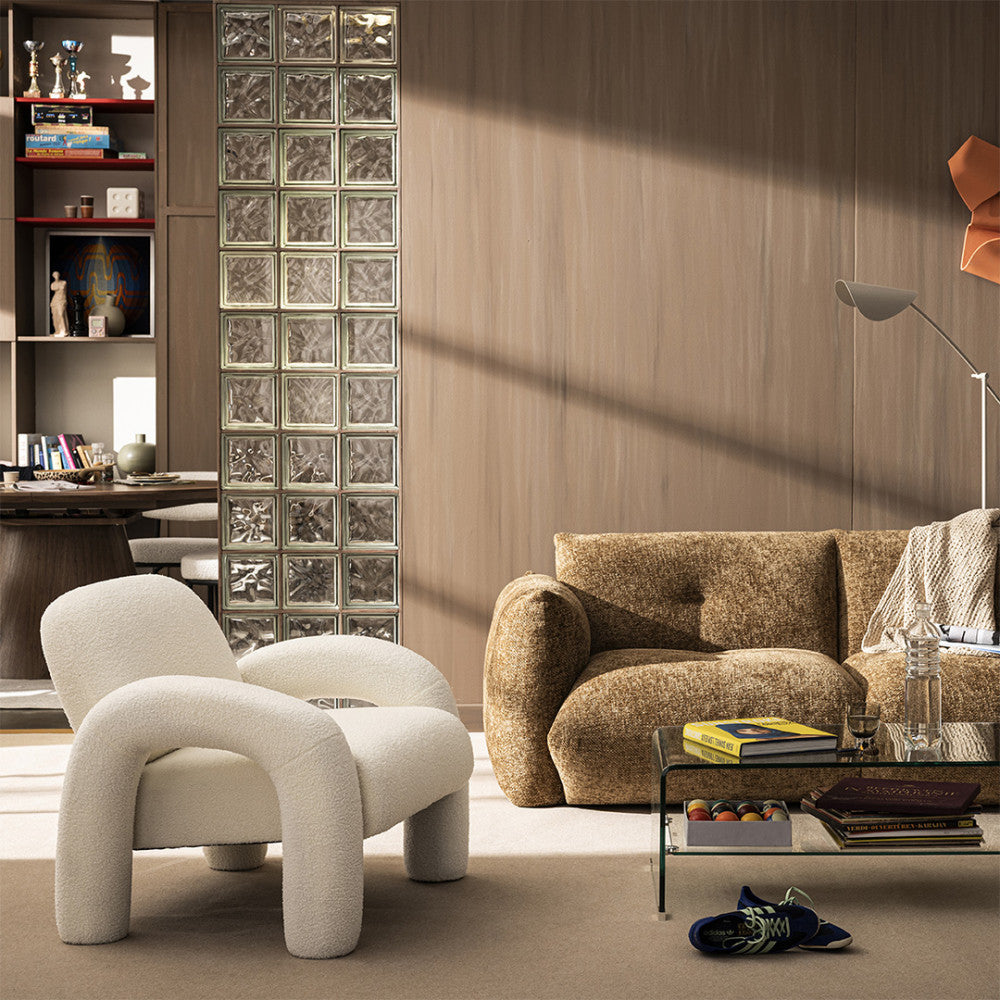 Mio - Sillón - Tejido bouclé - Blanco
