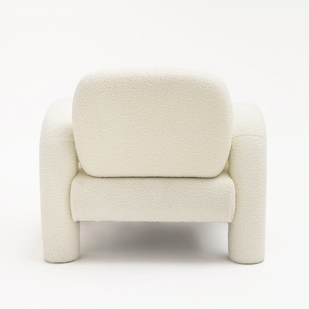 Mio - Sillón - Tejido bouclé - Blanco