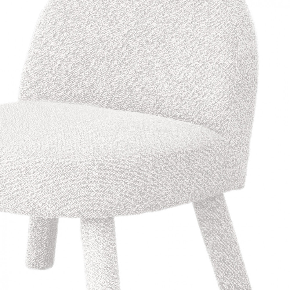 Abica - Armchair - Bouclé Fabric - White