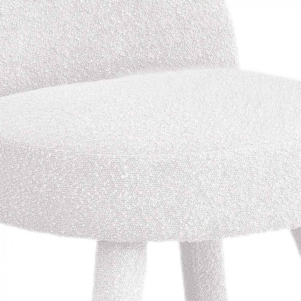 Abica - Armchair - Bouclé Fabric - White